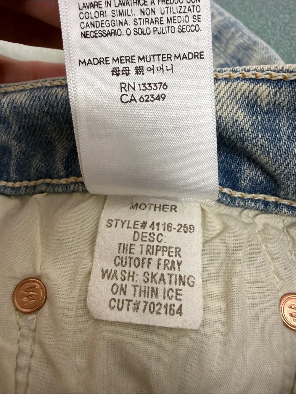 Mother “The Tripper Cut Off Fray” Jean Shorts Women’s 30 - Picture 6 of 13